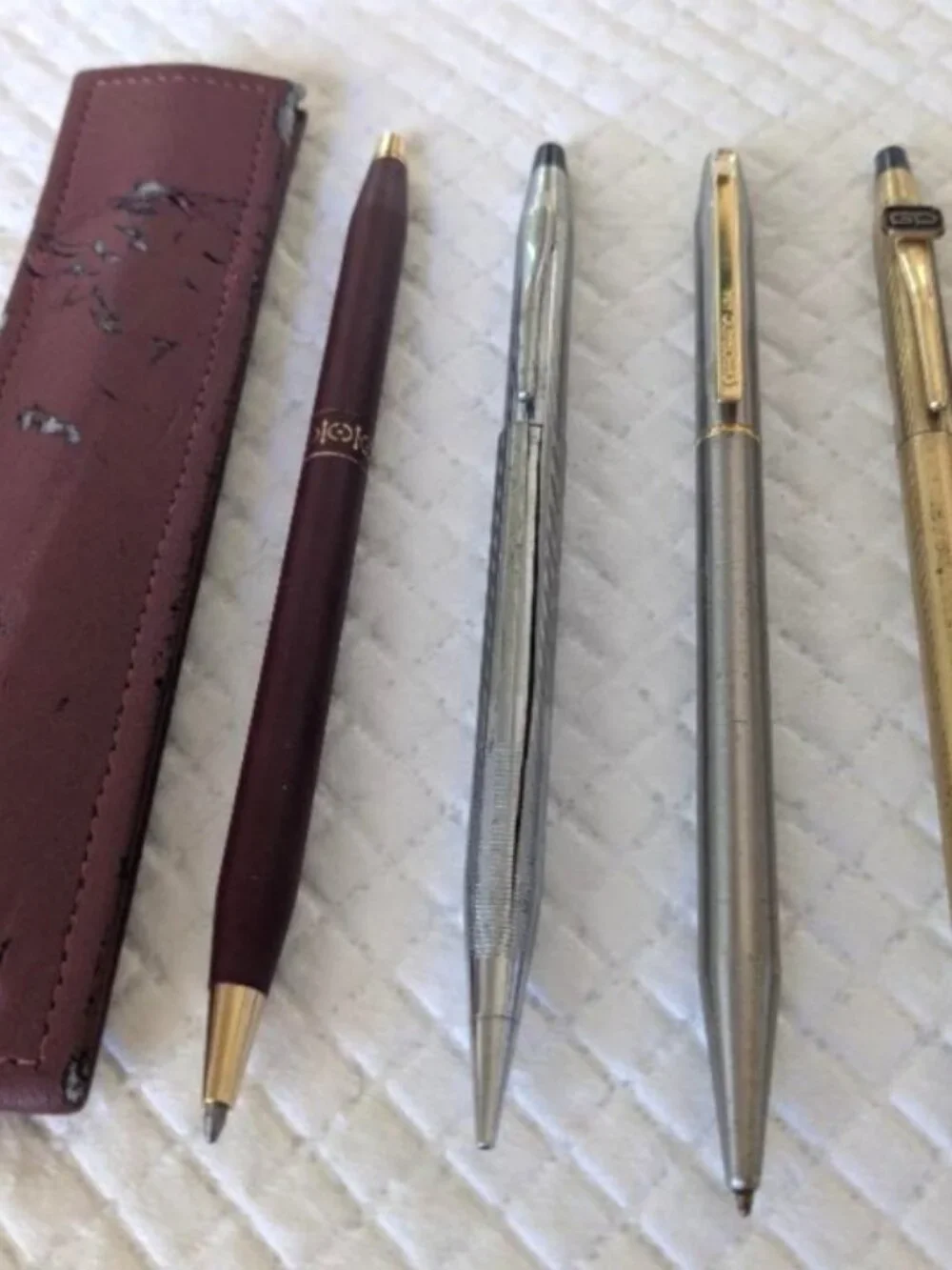 4 Iconic Vintage Mid Century Pens 1 Mechanical Pencil Cross MGM Grand Chromatic